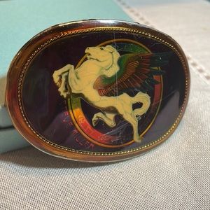 Vintage 1977 Steve Miller Band Logo Belt Buckle 🦄✨⚡️🎸